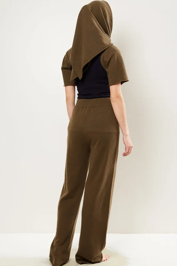 Extreme cashmere No104 wide leg trousers brown