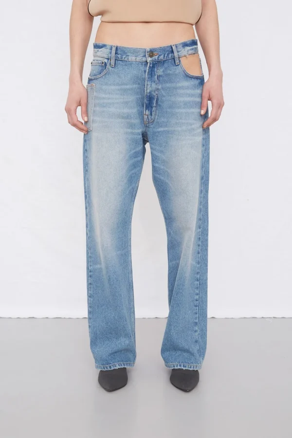 Gauchere Pocket cut out jeans.