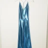 inDRESS Cedre shiny lurex long dress
