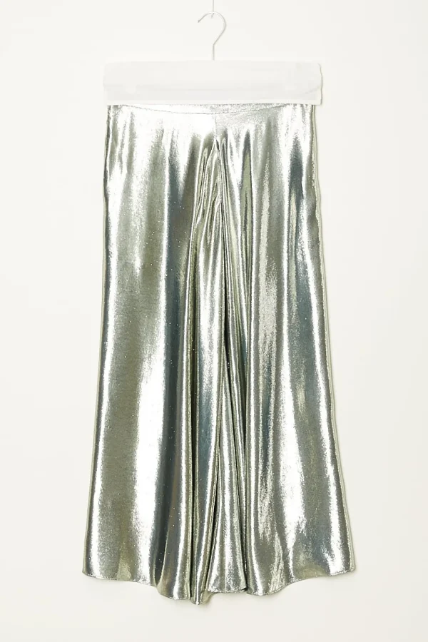inDRESS Kiwi shiny a-line skirt