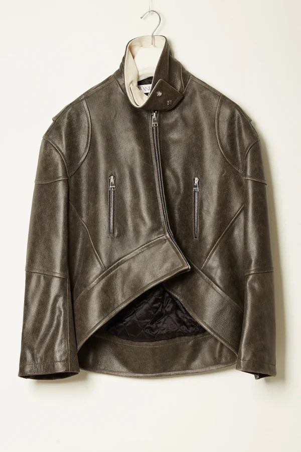JW ANDERSON Curved hem high neck jacket