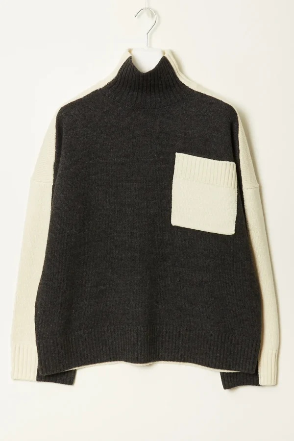 JW ANDERSON Two tone patch pocket jumper