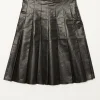 KASSL Pleated skirt midi oil