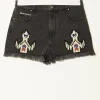 Marant Etoile Lesia embroidered shorts