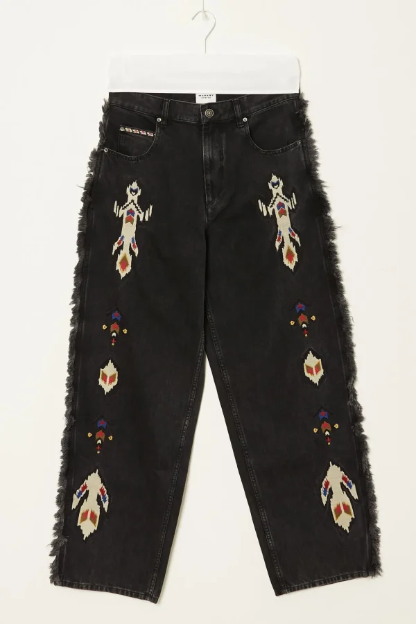 Marant Etoile Maella emboidered pants