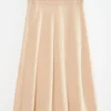 Midi cashmere skirt beige