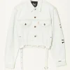 1/OFF Cropped denim overdied jacket