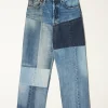 1/OFF Straight patchwork jeans