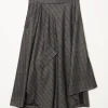 Remain Striped draped skirt