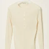 Róhe Fine rib henley top