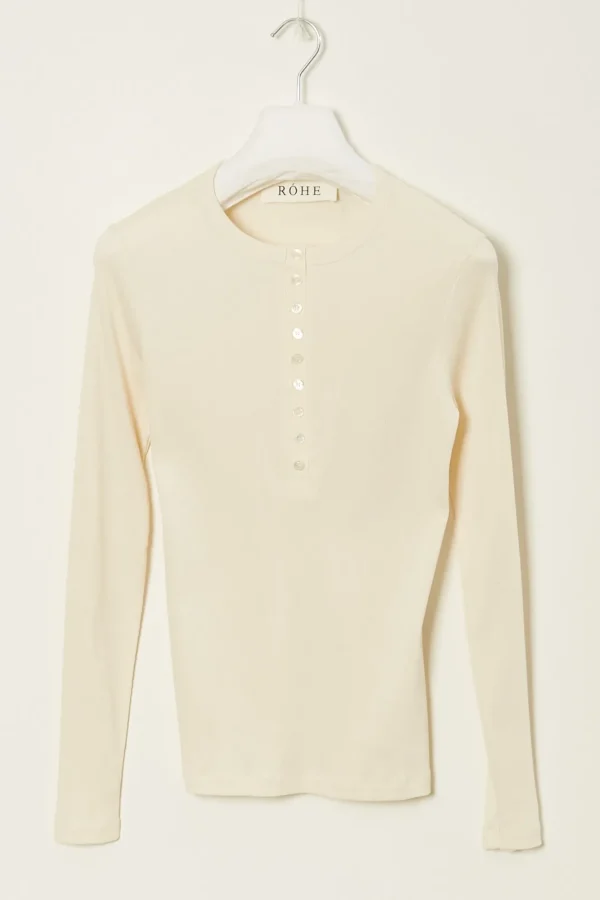 Róhe Fine rib henley top