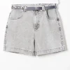 Róhe Jonah paperbag denim shorts