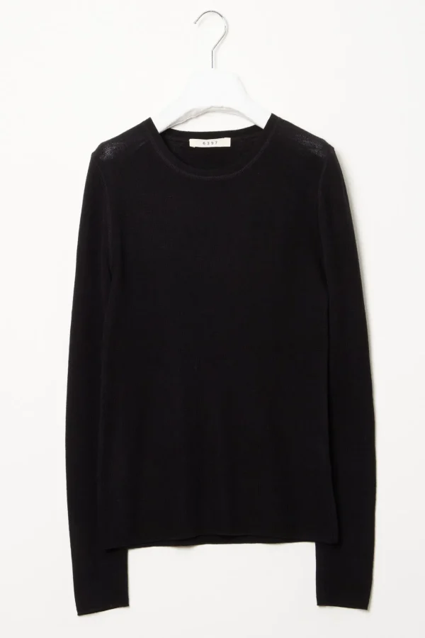 6397 Skinny rib crew