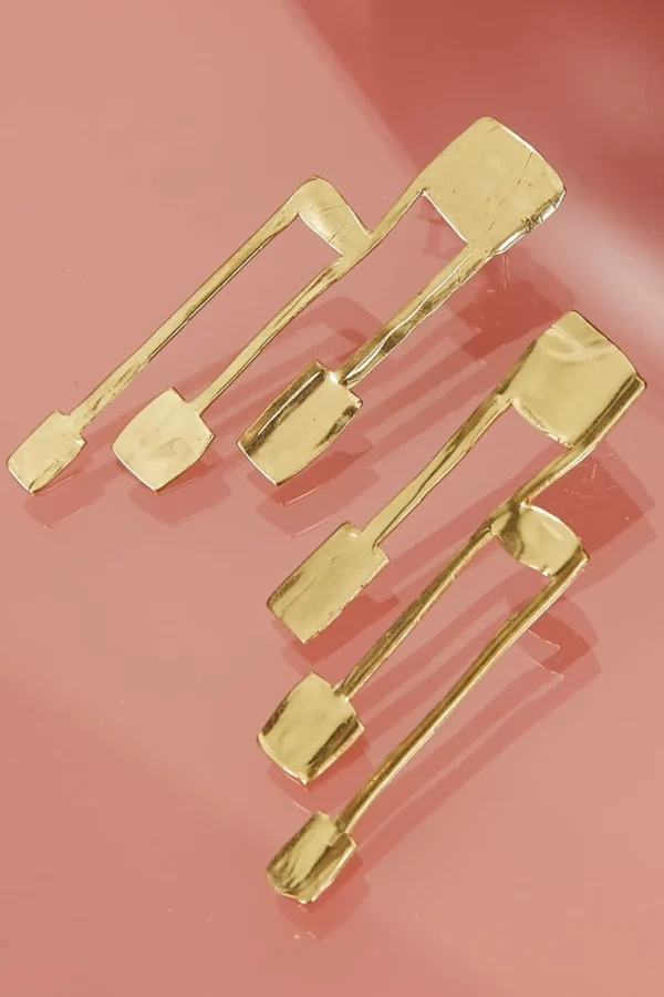 Tweek Croon tritant brass earrings